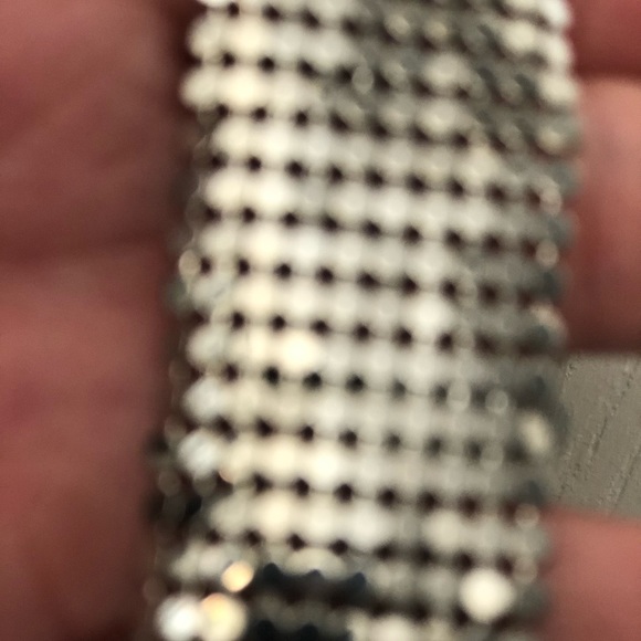 Express size 12 black one shoulder dress silver studded ,silver mesh detail - Picture 3 of 16